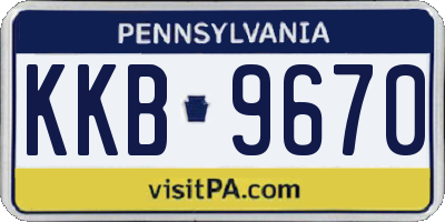 PA license plate KKB9670