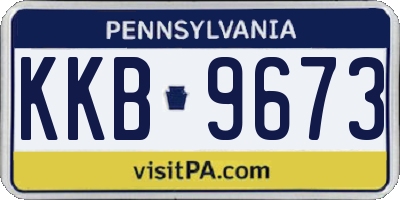 PA license plate KKB9673