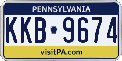 PA license plate KKB9674