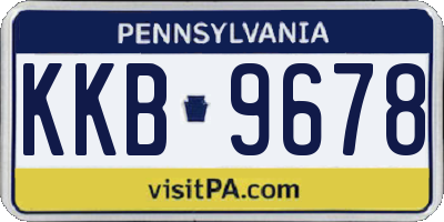 PA license plate KKB9678