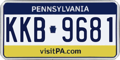 PA license plate KKB9681