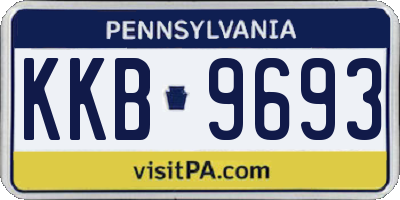 PA license plate KKB9693