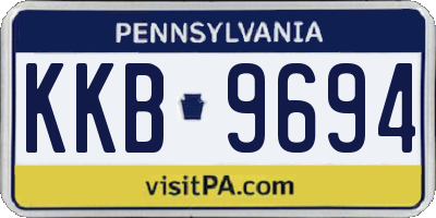PA license plate KKB9694