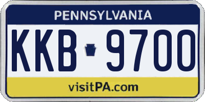 PA license plate KKB9700