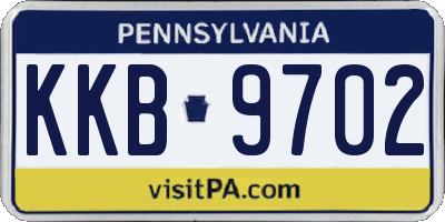 PA license plate KKB9702