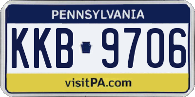 PA license plate KKB9706
