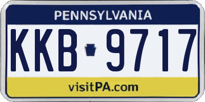 PA license plate KKB9717