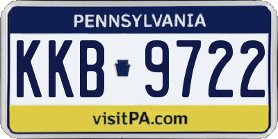 PA license plate KKB9722
