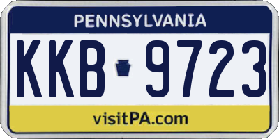 PA license plate KKB9723