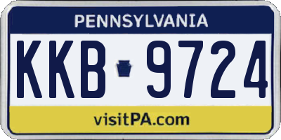 PA license plate KKB9724