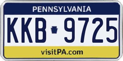 PA license plate KKB9725