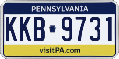 PA license plate KKB9731