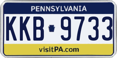PA license plate KKB9733