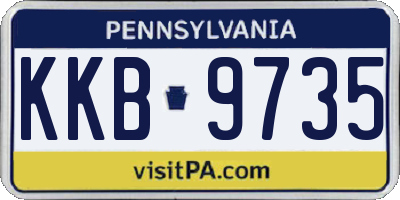 PA license plate KKB9735