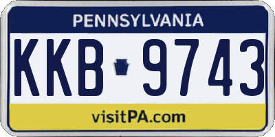 PA license plate KKB9743