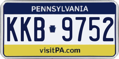 PA license plate KKB9752