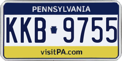 PA license plate KKB9755