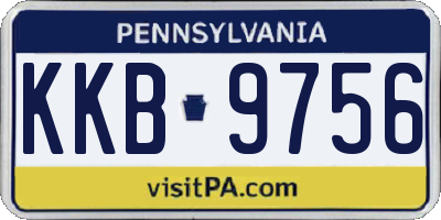 PA license plate KKB9756