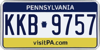 PA license plate KKB9757