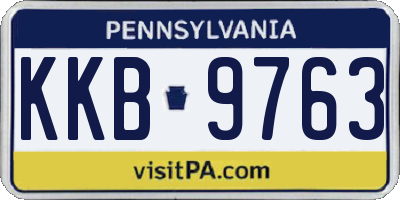 PA license plate KKB9763