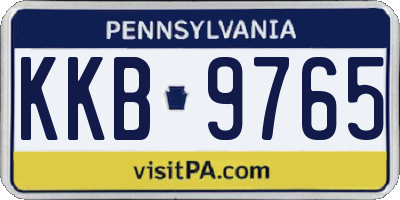 PA license plate KKB9765