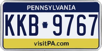 PA license plate KKB9767