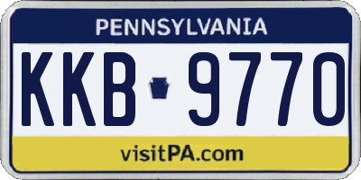 PA license plate KKB9770