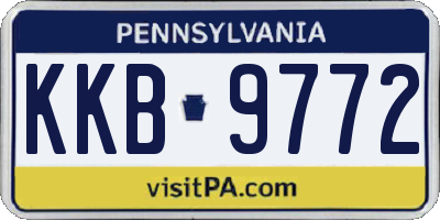 PA license plate KKB9772