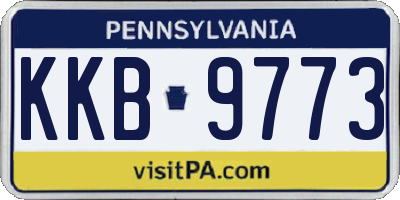 PA license plate KKB9773