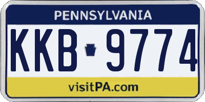 PA license plate KKB9774