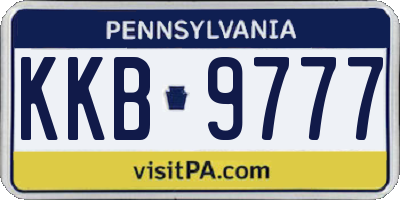 PA license plate KKB9777