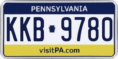 PA license plate KKB9780