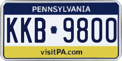 PA license plate KKB9800