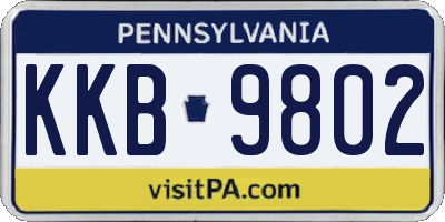 PA license plate KKB9802