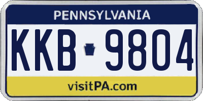 PA license plate KKB9804