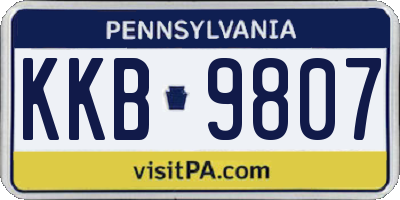 PA license plate KKB9807