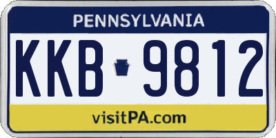 PA license plate KKB9812