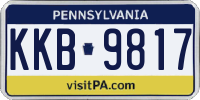 PA license plate KKB9817