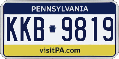PA license plate KKB9819
