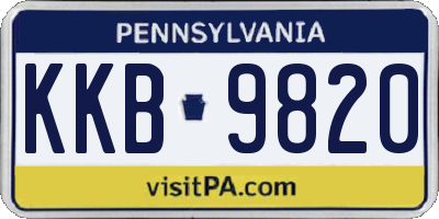 PA license plate KKB9820