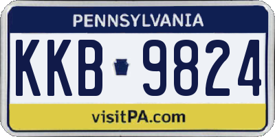PA license plate KKB9824