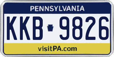 PA license plate KKB9826