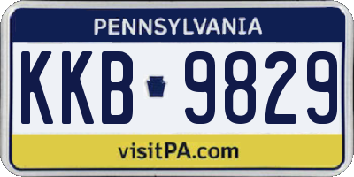 PA license plate KKB9829