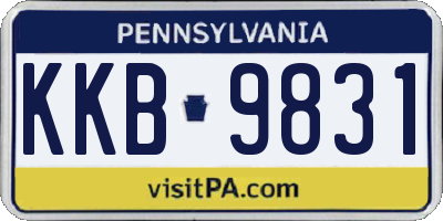 PA license plate KKB9831