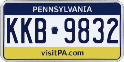 PA license plate KKB9832
