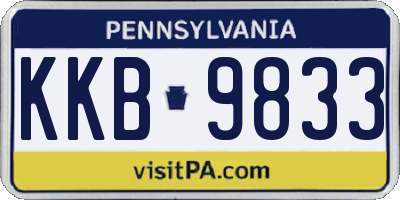PA license plate KKB9833