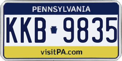 PA license plate KKB9835