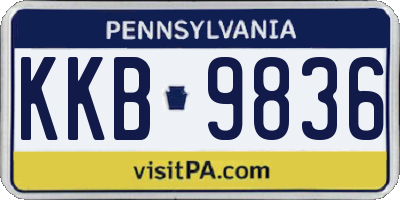 PA license plate KKB9836