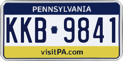 PA license plate KKB9841