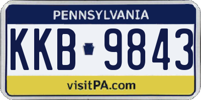 PA license plate KKB9843